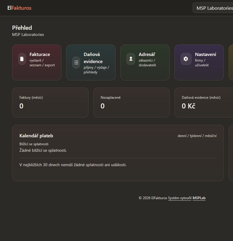 Dashboard ElFakturos